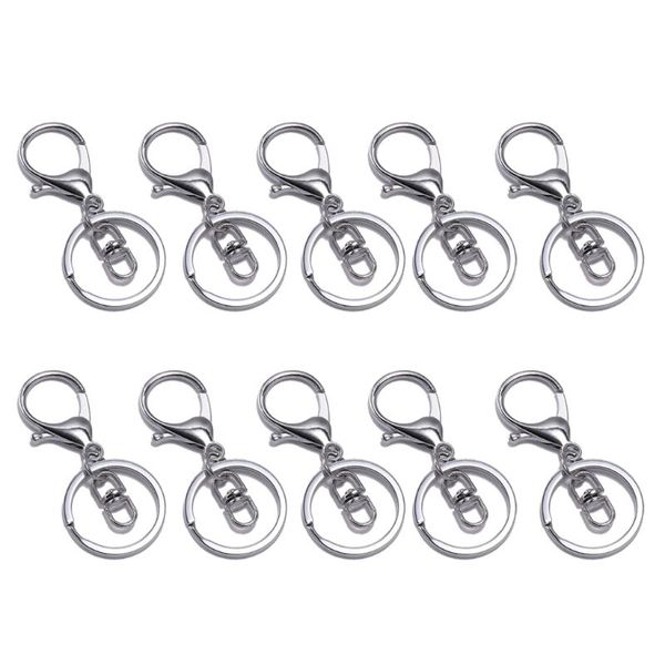 10pcs metal swivel clasp key ring metal lobster claw clasp keychain jewelry diy f3md, Silver
10pcs metal swivel clasp key ring metal lobster claw clasp keychain jewelry diy f3md, Silver