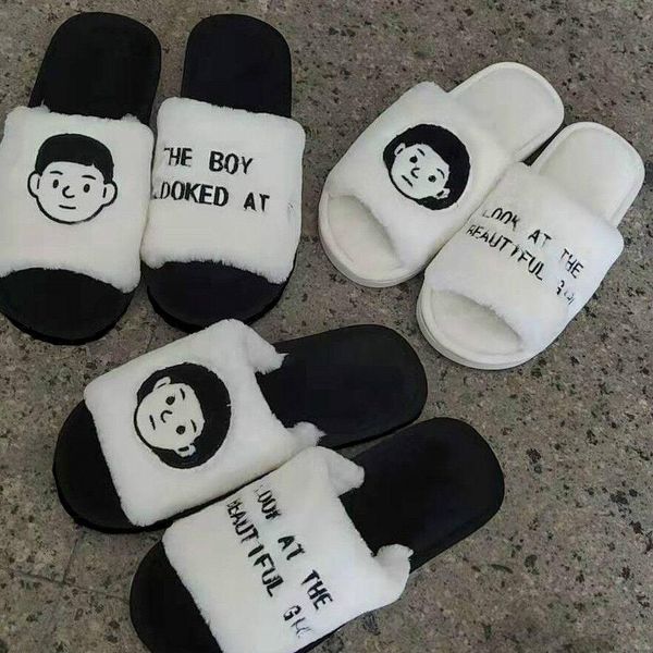large couple cotton slippers 2019 autumn and winter new home cotton slippers plush plush thick soles to keep indoor men's cotton shoes, Black
large couple cotton slippers 2019 autumn and winter new home cotton slippers plush plush thick soles to keep indoor men's cotton shoes, Black