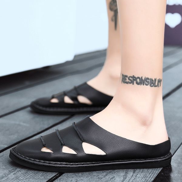summer men sandals outdoor slippers non-slip shoes genuine leather slip on male handmade sewing sandals elastic big size 48, Black
summer men sandals outdoor slippers non-slip shoes genuine leather slip on male handmade sewing sandals elastic big size 48, Black