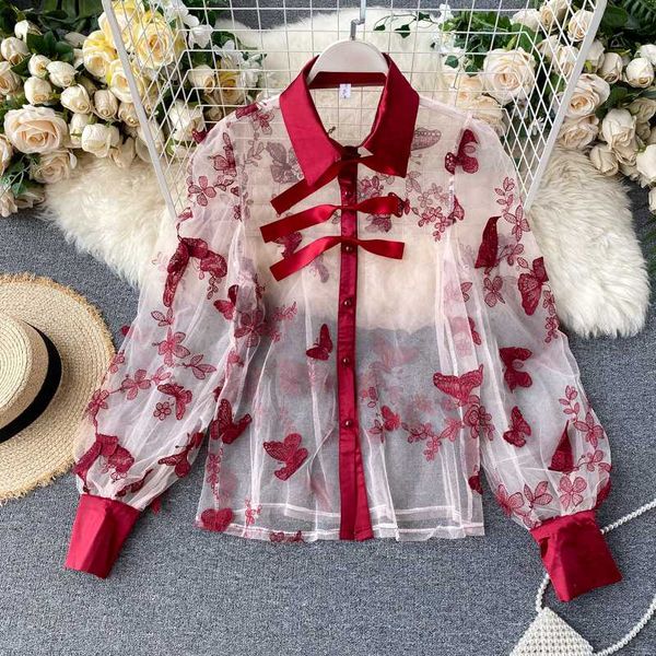 2020 new royal вышивание butterly фонарь рукав сетка блуза ретро стиль женщина see through mesh рубашка top, White
2020 new royal вышивание butterly фонарь рукав сетка блуза ретро стиль женщина see through mesh рубашка top, White