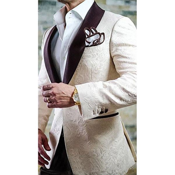 2019 champagne jacquard mens suits with pants groom tuxedos fashion bridegroom business wedding suits tuxedo blazer dress, White;black
2019 champagne jacquard mens suits with pants groom tuxedos fashion bridegroom business wedding suits tuxedo blazer dress, White;black