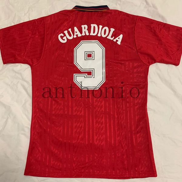 1994 retro spain soccer jerseys home espana guardiola 9 hierro 6 gonzalez 17 luis enrique 21 football shirt vintage classic collection maill, Black;yellow 
1994 retro spain soccer jerseys home espana guardiola 9 hierro 6 gonzalez 17 luis enrique 21 football shirt vintage classic collection maill, Black;yellow