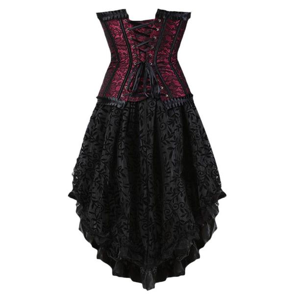2020 new xs-xxxxxxl gothic burlesque steampunk corset dress overbust corsets and bustiers with layed skirt, Black;white
2020 new xs-xxxxxxl gothic burlesque steampunk corset dress overbust corsets and bustiers with layed skirt, Black;white