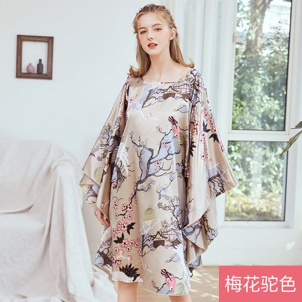 plus size ladies summer faux silk bath robe women rayon night gown round collar nightgown home wear nightwear pijama mujer, Black;red
plus size ladies summer faux silk bath robe women rayon night gown round collar nightgown home wear nightwear pijama mujer, Black;red