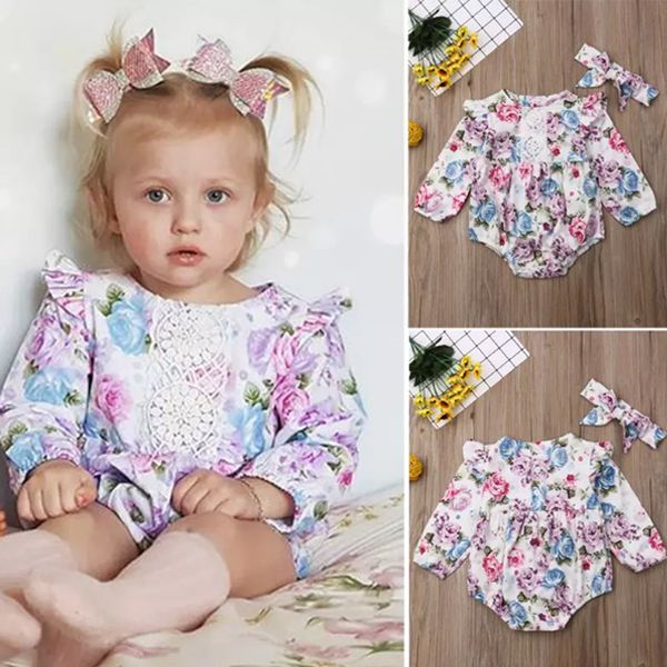 2019 newborn baby girl long sleeve lace jumpsuit bodysuit princess flower lace striped outfit headband autumn clothes new, White
2019 newborn baby girl long sleeve lace jumpsuit bodysuit princess flower lace striped outfit headband autumn clothes new, White