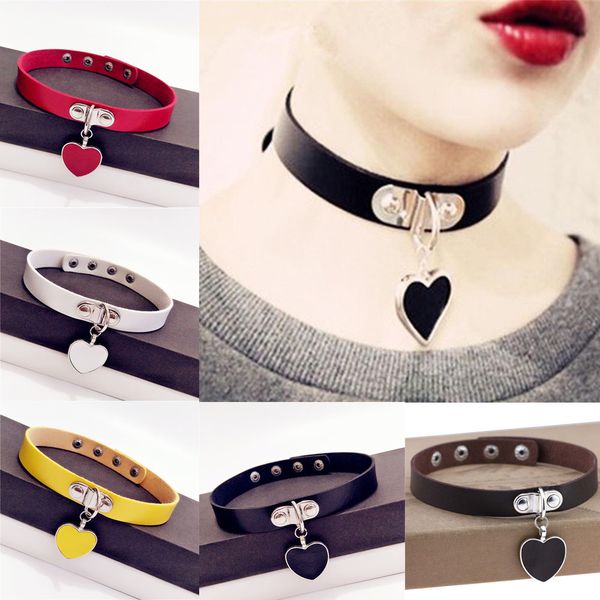 charm female punk pu choker gothic heart-shape pendant leather collar choker necklace valentine's day present 6 color for choose, Silver
charm female punk pu choker gothic heart-shape pendant leather collar choker necklace valentine's day present 6 color for choose, Silver