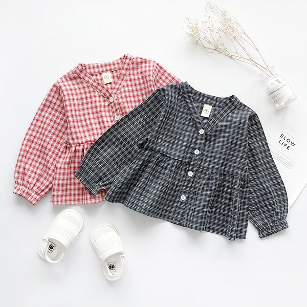 girl kids clothing long sleeve shirt v-neck plaid design shirt spring fall girl 100% cotton clothing, Blue
girl kids clothing long sleeve shirt v-neck plaid design shirt spring fall girl 100% cotton clothing, Blue