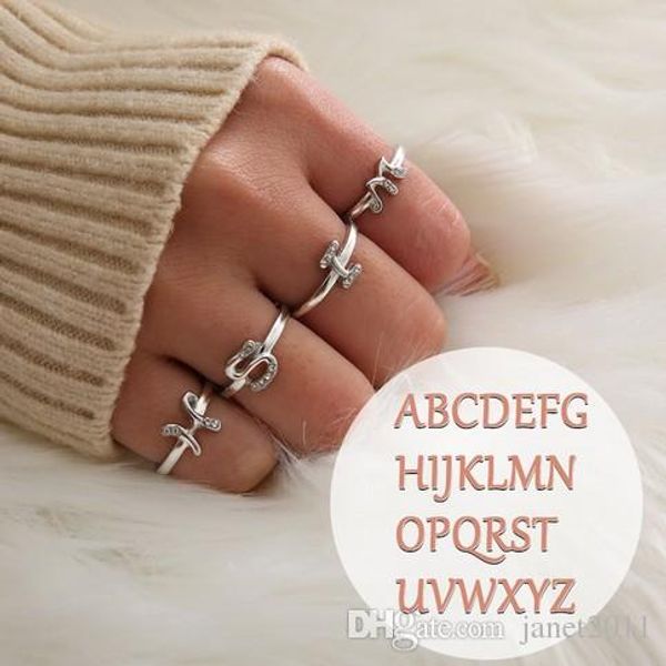 novelty rings initial letter ring alphabet adjustable open ring a-z white crystal finger ring wedding gift for her, Silver
novelty rings initial letter ring alphabet adjustable open ring a-z white crystal finger ring wedding gift for her, Silver