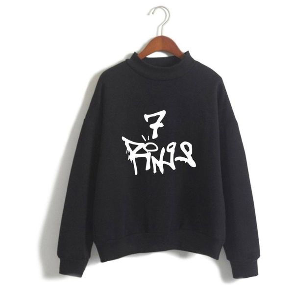 7 rings turtleneck hoodie women sweetener thank u next harajuku sweatshirt no tears left to cry god is a woman, Black
7 rings turtleneck hoodie women sweetener thank u next harajuku sweatshirt no tears left to cry god is a woman, Black