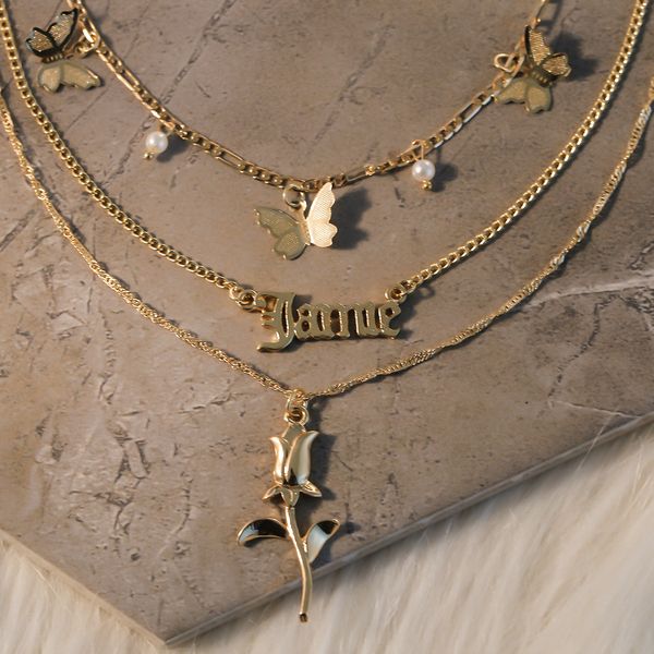 butterfly necklace jewelry link chain butterfly ornaments personalized flower hollowed-out letter ornaments mix and match ins rose, Silver
butterfly necklace jewelry link chain butterfly ornaments personalized flower hollowed-out letter ornaments mix and match ins rose, Silver