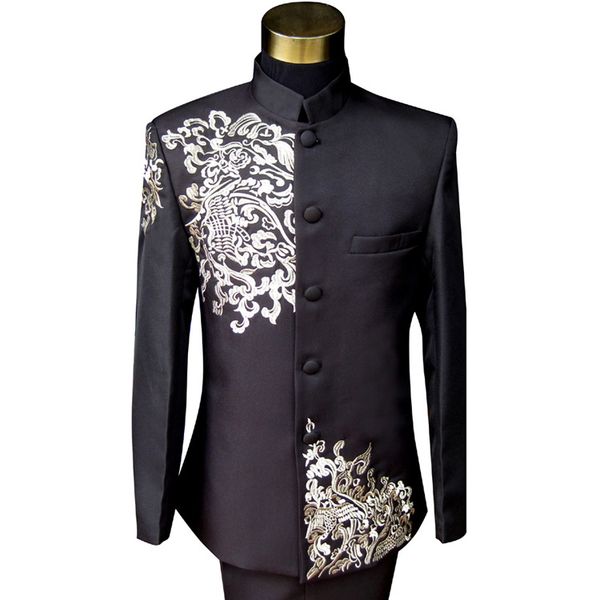 satin handmade embroidery groom tuxedos black mens designer formal suits wedding prom party man blazer (jacket+pant), Black;gray
satin handmade embroidery groom tuxedos black mens designer formal suits wedding prom party man blazer (jacket+pant), Black;gray