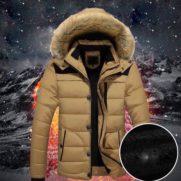 men coat jackets outdoor warm winter thick jacket plus fur hooded coat cotton fashion jacket casual mens blouse overcoat, Black
men coat jackets outdoor warm winter thick jacket plus fur hooded coat cotton fashion jacket casual mens blouse overcoat, Black