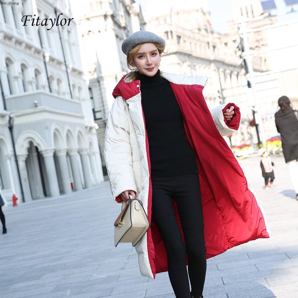 fitaylor зима женщин вниз куртка double side бежевый красный с капюшоном ветровки long snow outwear шинель белая утка вниз теплые пальто, Black
fitaylor зима женщин вниз куртка double side бежевый красный с капюшоном ветровки long snow outwear шинель белая утка вниз теплые пальто, Black