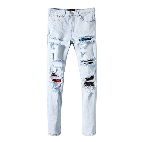 wholesale fashion crime men's pain is tight jeans fashion designer slim motorcycle motorcycle bicycle men's jeans size 28-40 #x2, Gray
wholesale fashion crime men's pain is tight jeans fashion designer slim motorcycle motorcycle bicycle men's jeans size 28-40 #x2, Gray