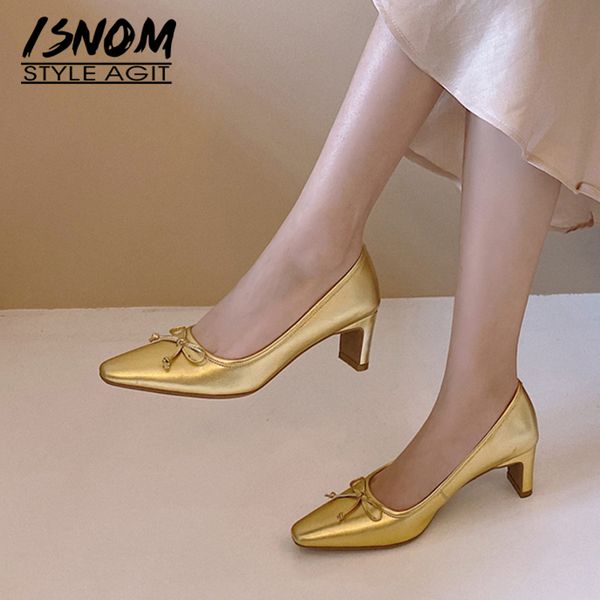 isnom genuine leather women pumps square toe butterfly knot footwear office thick high heel slip on fashion shallow woman shoes, Black
isnom genuine leather women pumps square toe butterfly knot footwear office thick high heel slip on fashion shallow woman shoes, Black