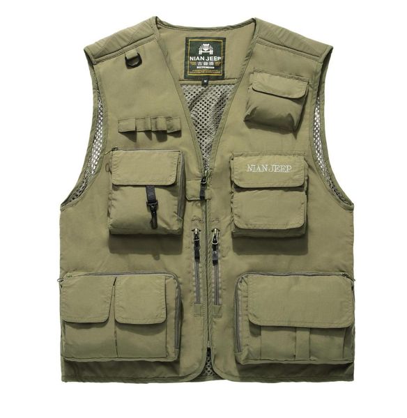 summer men's outdoor multi-pocket mesh vest casual fishing coat, Black;white
summer men's outdoor multi-pocket mesh vest casual fishing coat, Black;white