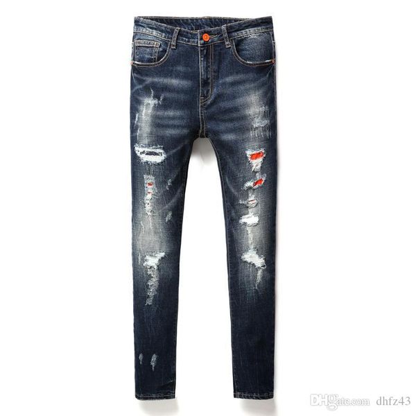 autumn men's jeans ripped hole denim trousers fashion straight mens denim pants mid zipper fly long jeans clothing wholesale, Blue
autumn men's jeans ripped hole denim trousers fashion straight mens denim pants mid zipper fly long jeans clothing wholesale, Blue