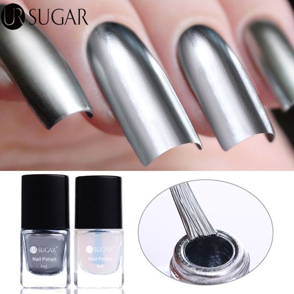 ur sugar 2 bottles 6ml mirror effect metallic nail polish chrome metallic silver lacquer with base coat nail art polish varnish
ur sugar 2 bottles 6ml mirror effect metallic nail polish chrome metallic silver lacquer with base coat nail art polish varnish