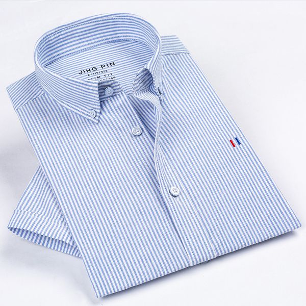 no chest pocket solid striped s to 5xl plus short sleeve soft pure cotton oxford comfortable summer leisure men casual shirts, White;black
no chest pocket solid striped s to 5xl plus short sleeve soft pure cotton oxford comfortable summer leisure men casual shirts, White;black