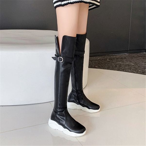 pxelena autumn winter flat pltform over the knee boots women shoes zip buckle warm riding long boots soft cozy large size 34-45, Black
pxelena autumn winter flat pltform over the knee boots women shoes zip buckle warm riding long boots soft cozy large size 34-45, Black