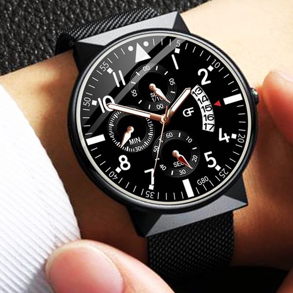 relogio masculino men's fashion casual calendar watches stainless steel mesh band watch men business luminous quartz wrist watch, Slivery;brown
relogio masculino men's fashion casual calendar watches stainless steel mesh band watch men business luminous quartz wrist watch, Slivery;brown