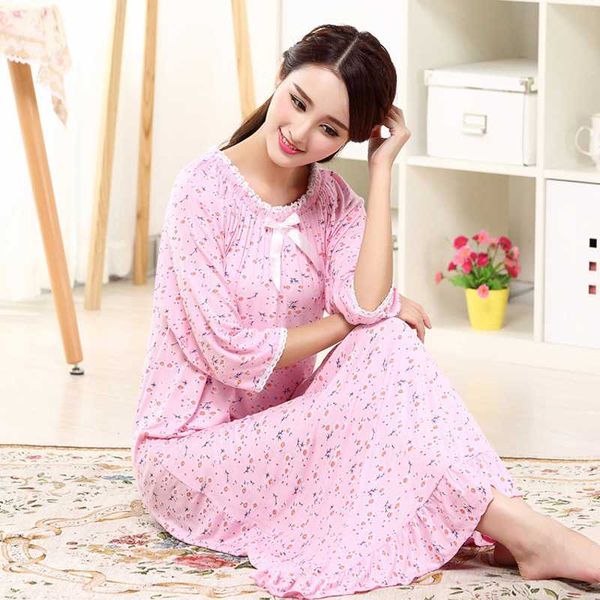 women's sleepwear spring summer autumn lady pure and fresh small broken flower modale knit cotton long royal princess gown home dress, Black;red
women's sleepwear spring summer autumn lady pure and fresh small broken flower modale knit cotton long royal princess gown home dress, Black;red