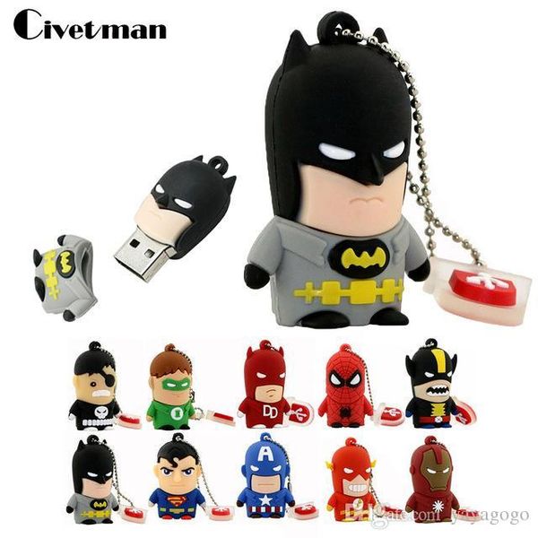 price cartoon super hero usb flash drive 8gb 16gb 32gb 64gb iron man flash memory batman pendrive captain america pen drives
price cartoon super hero usb flash drive 8gb 16gb 32gb 64gb iron man flash memory batman pendrive captain america pen drives