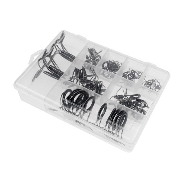 75 pieces sea fishing rod guides set stainless steel leg porcelain rim fishing rod guide tip ring eye rods diy repair kit 8 sizes black
75 pieces sea fishing rod guides set stainless steel leg porcelain rim fishing rod guide tip ring eye rods diy repair kit 8 sizes black