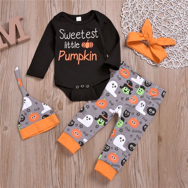 halloween kids clothes outfits halloween baby kids pumpkin printed letter jumpsuits+trousers+hat+hair band 4 pieces set mjy659, White
halloween kids clothes outfits halloween baby kids pumpkin printed letter jumpsuits+trousers+hat+hair band 4 pieces set mjy659, White