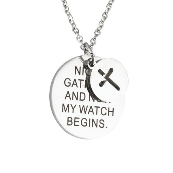 fashion stainless steel cross pendant round necklace women jewelry - and now my watch begins, Silver
fashion stainless steel cross pendant round necklace women jewelry - and now my watch begins, Silver