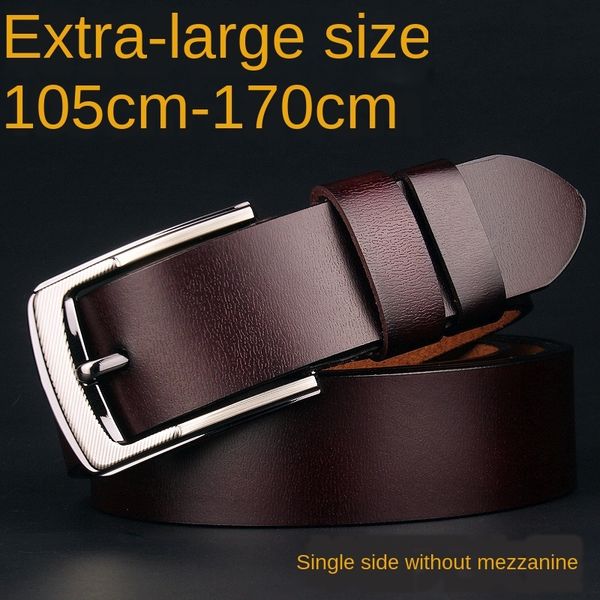 men's leather large size pin belt lengthened pin buckle 160 belt fat men's casual cowhide fat special trousers, Black;brown
men's leather large size pin belt lengthened pin buckle 160 belt fat men's casual cowhide fat special trousers, Black;brown