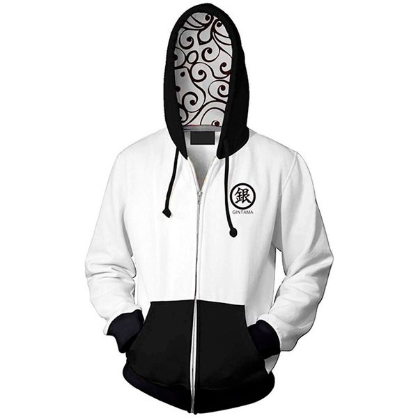 new anime gintama sakata gintoki cosplay zipper hoodies men 3d printed jacket sweatshirt 2019 fashion streatwear winter hoodie, Black
new anime gintama sakata gintoki cosplay zipper hoodies men 3d printed jacket sweatshirt 2019 fashion streatwear winter hoodie, Black