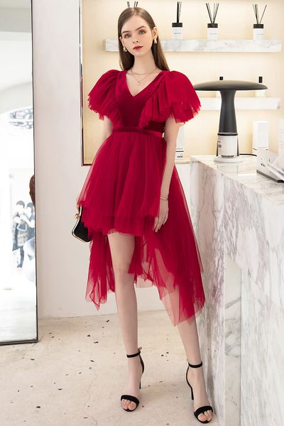 wine red dress female new skirt banquet party toast clothing gauze short sleeve irregular skirt queen dress milky way starlight fairy dress, White;black
wine red dress female new skirt banquet party toast clothing gauze short sleeve irregular skirt queen dress milky way starlight fairy dress, White;black