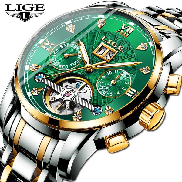lige mens watches fashion automatic mechanical watch men all steel sport waterproof clock relogio masculino+box, Slivery;brown
lige mens watches fashion automatic mechanical watch men all steel sport waterproof clock relogio masculino+box, Slivery;brown