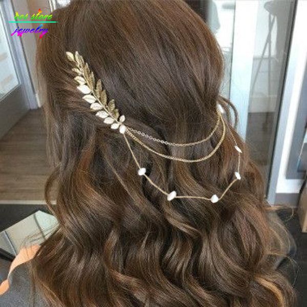 2017 new charming summer style gold/silver faux pearl leaves headpiece boho hair jewelry wedding hair accessories, Golden;white
2017 new charming summer style gold/silver faux pearl leaves headpiece boho hair jewelry wedding hair accessories, Golden;white