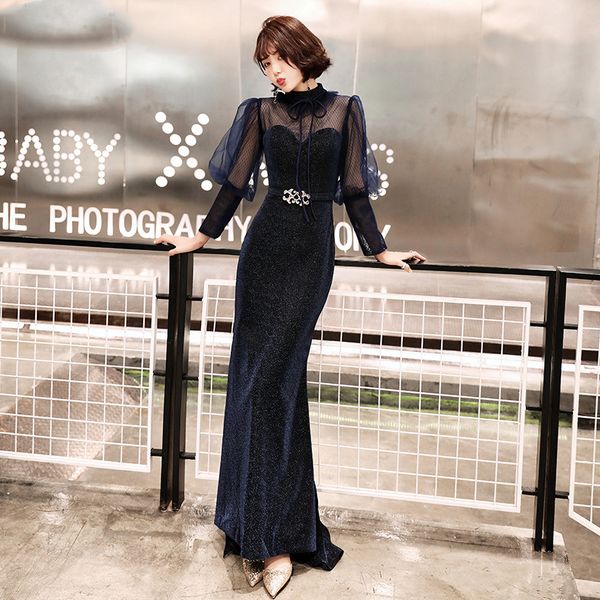navy blue mesh mermaid chinese sequins oriental party female cheongsam stage show qipao elegant celebrity banquet dresses, Red
navy blue mesh mermaid chinese sequins oriental party female cheongsam stage show qipao elegant celebrity banquet dresses, Red
