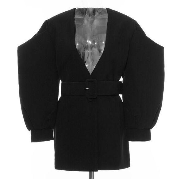 elegant women blazer lantren sleeve v neck with belt long sleeve chic spring fall office ladies wear pockets design streetwea, Tan;black
elegant women blazer lantren sleeve v neck with belt long sleeve chic spring fall office ladies wear pockets design streetwea, Tan;black