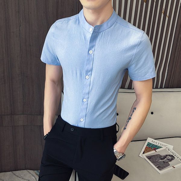 streetwear social nightclub party clothes stylish shirts for men 2020 man short sleeve solid color shirt stand lead dress shirt, White;black
streetwear social nightclub party clothes stylish shirts for men 2020 man short sleeve solid color shirt stand lead dress shirt, White;black