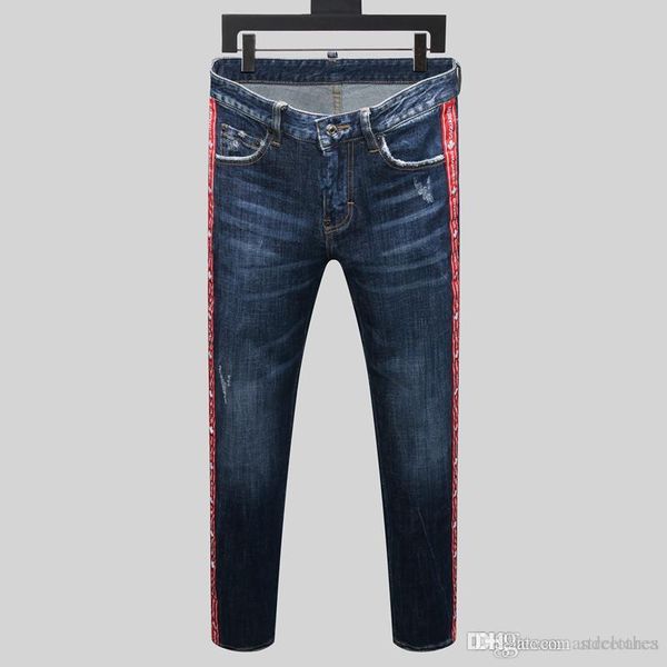 20ss brand new mens jeans distressed ripped biker jeans slim fit motorcycle biker denim jeans 2020 fashion designer pantsdesigner pants, Blue
20ss brand new mens jeans distressed ripped biker jeans slim fit motorcycle biker denim jeans 2020 fashion designer pantsdesigner pants, Blue