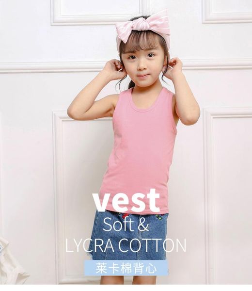 child summer children lycra cotton solid color vest boys girls with the same sleeveless bottoming shirt, Blue
child summer children lycra cotton solid color vest boys girls with the same sleeveless bottoming shirt, Blue