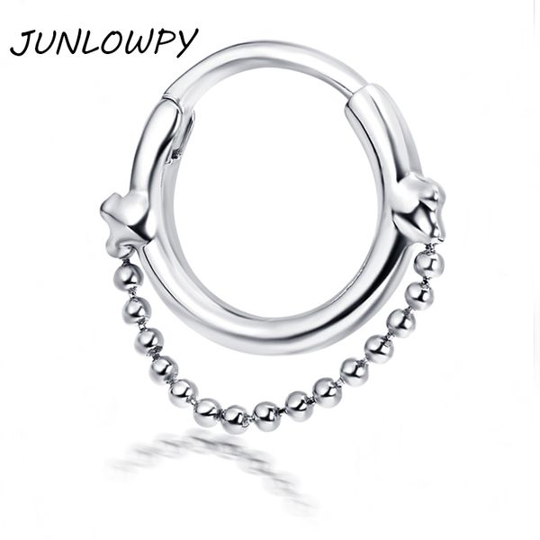 junlowpy tragus earring 2018 new design woman brass septum nose ring zircon piercing body helix cartilage ear jewelry 1pcs, Slivery;golden
junlowpy tragus earring 2018 new design woman brass septum nose ring zircon piercing body helix cartilage ear jewelry 1pcs, Slivery;golden