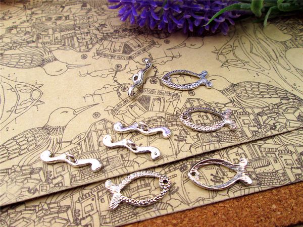 90 sets 19mm x 4mm 19mm x 10mm antique silver doreenbeads toggle clasps fish diy charms pendants, Bronze;silver
90 sets 19mm x 4mm 19mm x 10mm antique silver doreenbeads toggle clasps fish diy charms pendants, Bronze;silver