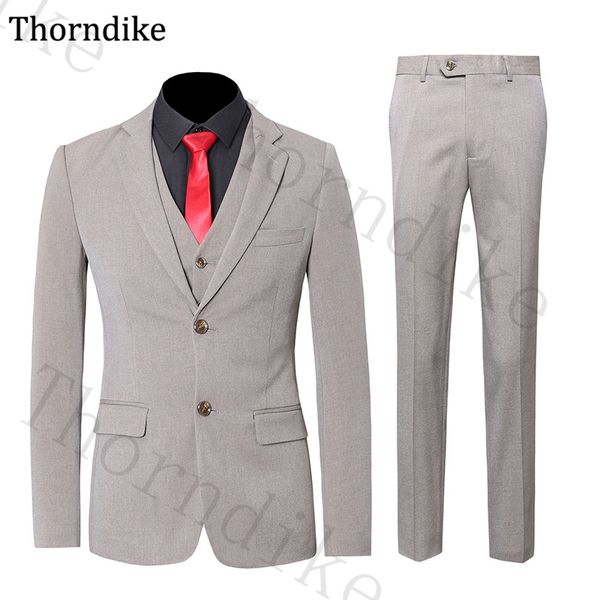 thorndike new men suit 3 pieces slim fit formal business work suits men notched lapel wedding party costume tuxedos, White;black
thorndike new men suit 3 pieces slim fit formal business work suits men notched lapel wedding party costume tuxedos, White;black