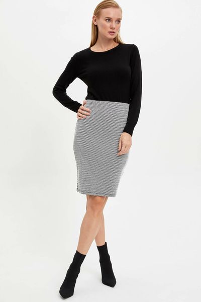 defacto skirt woman office plaid pattern pencil high waist skirts skinny midi skirt womens autumn winter new - m1088az19au, Black
defacto skirt woman office plaid pattern pencil high waist skirts skinny midi skirt womens autumn winter new - m1088az19au, Black