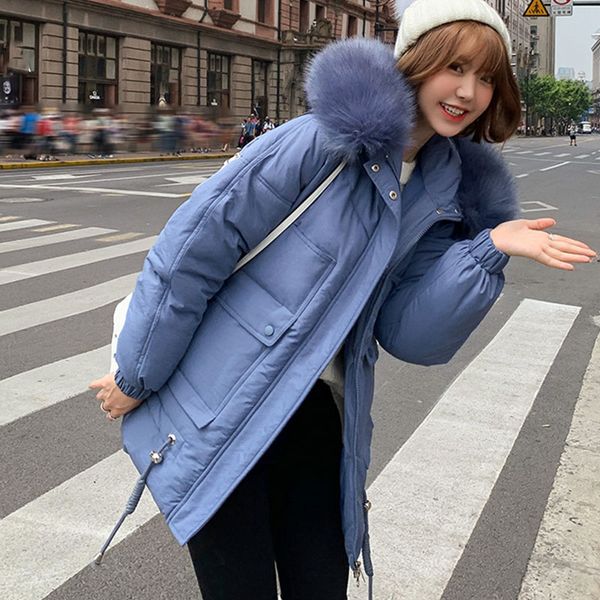 women winter hooded parka coat casual solid thick warm big fur parkas female coats 2019 pockets outwear ladies yellow clothing, Black
women winter hooded parka coat casual solid thick warm big fur parkas female coats 2019 pockets outwear ladies yellow clothing, Black
