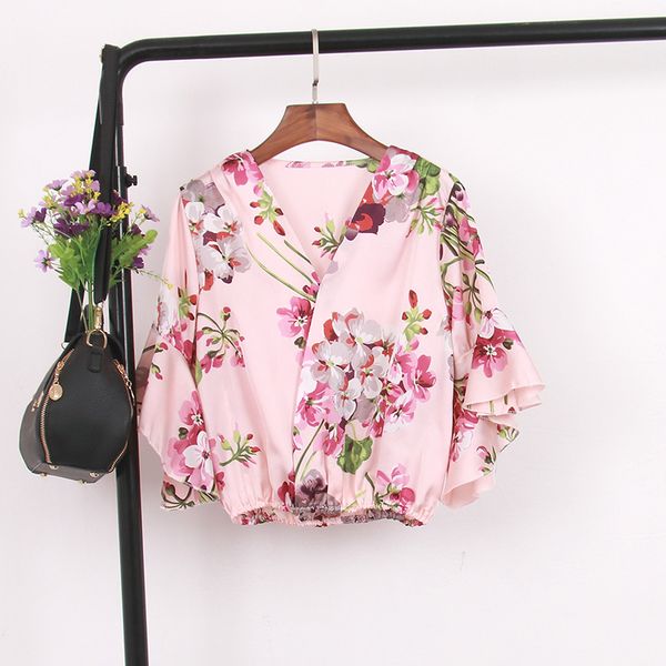 fashion v neck 2019 boho floral print blouse blusas femininas ethnic flare sleeve women summer shirt casual beach, White
fashion v neck 2019 boho floral print blouse blusas femininas ethnic flare sleeve women summer shirt casual beach, White