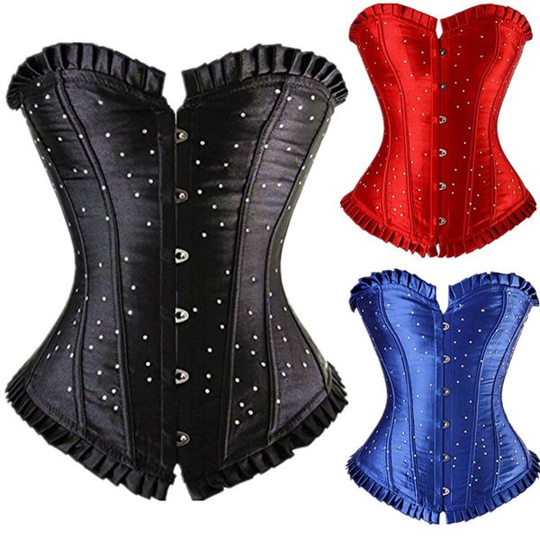 beaded ruffle trim overbust corset women fashion lace-up non-padded back corselet s-6xl plus size, Black;white
beaded ruffle trim overbust corset women fashion lace-up non-padded back corselet s-6xl plus size, Black;white