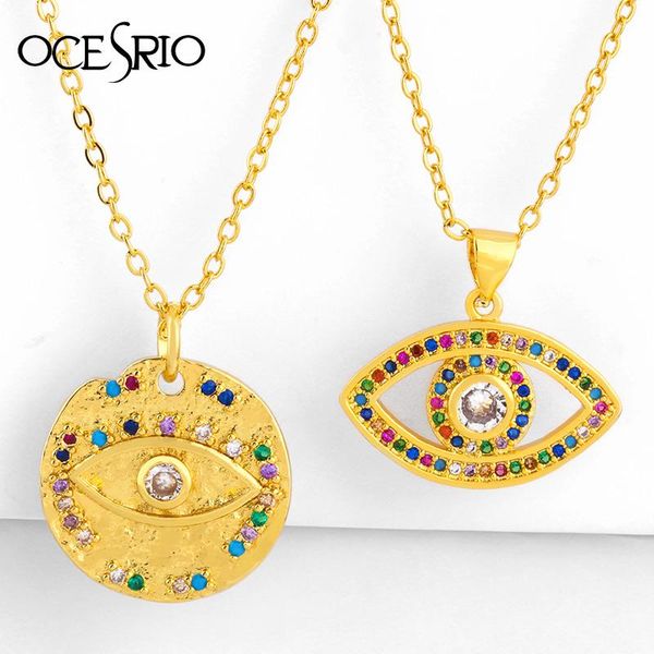 ocesrio rainbow womens evil eye necklaces chain jewelry gold cz zircon round turkish eye pendants necklaces for woman nke-p83 trwta, Silver
ocesrio rainbow womens evil eye necklaces chain jewelry gold cz zircon round turkish eye pendants necklaces for woman nke-p83 trwta, Silver
