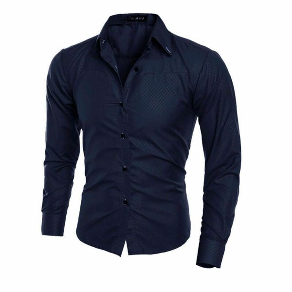 2019 luxury men's slim fit solid dress shirt male long sleeve turn-down collar stylish formal business shirt plus size, White;black
2019 luxury men's slim fit solid dress shirt male long sleeve turn-down collar stylish formal business shirt plus size, White;black