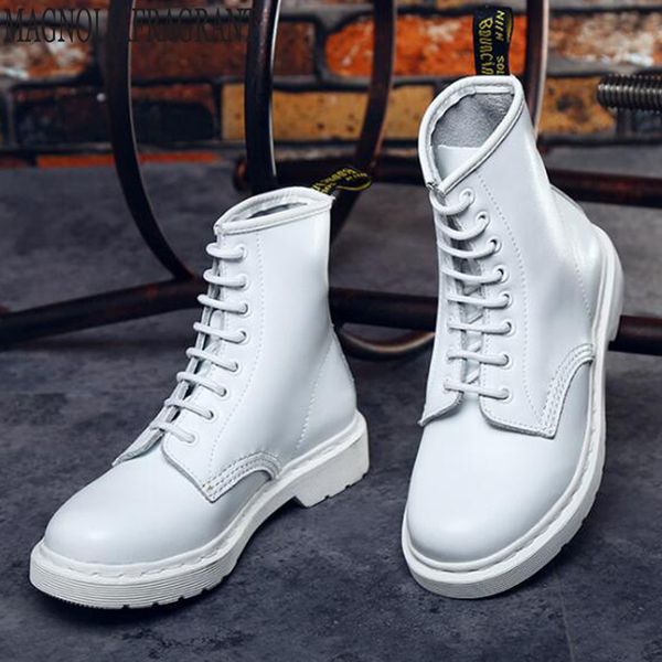 new genuine leather woman boots female england white boots low-heeled flat couple booties motorcycle women's y116, Black
new genuine leather woman boots female england white boots low-heeled flat couple booties motorcycle women's y116, Black